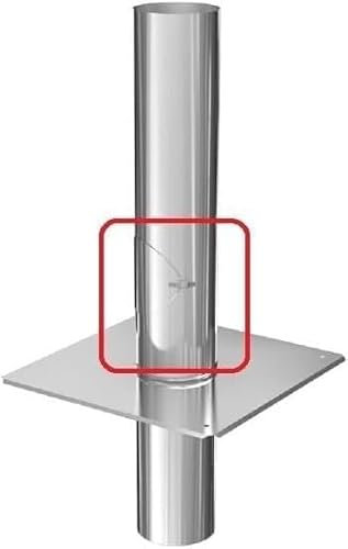 Schornsteinverlängerung Kaminverlängerung einwandig DN Ø 113 mm 0,5 m + Reinigung