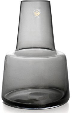 Holmegaard 4340858 Blumenvase, Flora Blumenbasis, 9,4 Zoll (24 cm), Smoke (Medium) Flora Vase, Mittlerer Hals, Rauch, H24 Glas, Einzelrad, einfach, skandinavisch, [Parallel Import]