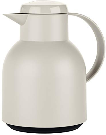 Emsa Samba F40104 - Jarra térmica (1 L, cierre Quick Press, 100% hermética, 12 h caliente, 24 horas de frío, polvo gris)