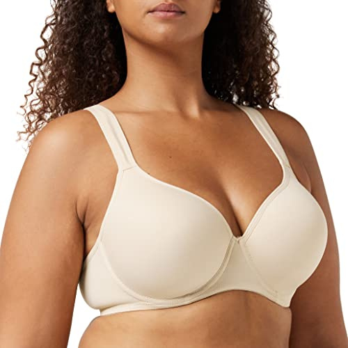 DORINA Soutien-Gorge Femme Rachel - Soutien-Gorge Demi-Lune légèrement rembourré à Armatures, Bonnets moulés, Bretelles réglables et Tissu Microfibre Doux, Confort Toute la journée, Nude