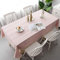 Pahajim Baumwolle Leinen Elegante Tischdecke Waschbare Küchentischabdeckung für Speisetisch Picknick-Party Tischdecke(Streifen - pink, Rechteckig/Oval, 140 x 200 cm)