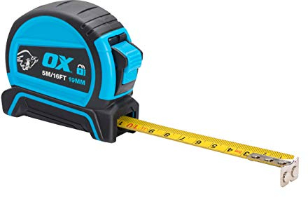 OX Pro - Cinta métrica de doble bloqueo automático, 5 m