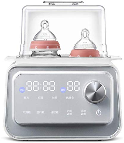 MRWJ Chauffe-biberon, stérilisateur de biberon, Chauffe-Aliments pour bébé 4 en 1 Rapide avec écran LCD et contrôle précis de la température, adapté aux Bouteilles de différents matériaux