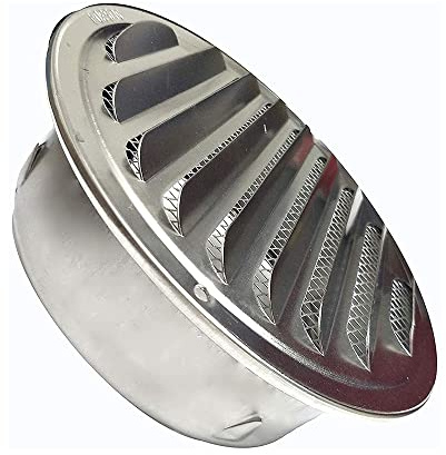 BZIHIZO Grille de Ventilation 150mm - Grille d'aération avec Moustiquaire - Couvercle d'évacuation en Acier Inoxydable (150mm)