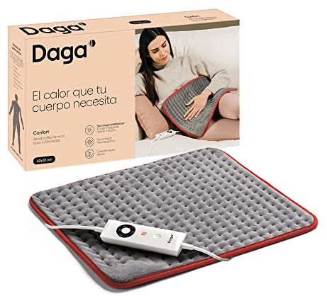 DAGA Almohadilla Térmica Confort, Tecnología Intellisense, Suave Tejido, 5 Temperaturas, 40x35 cm