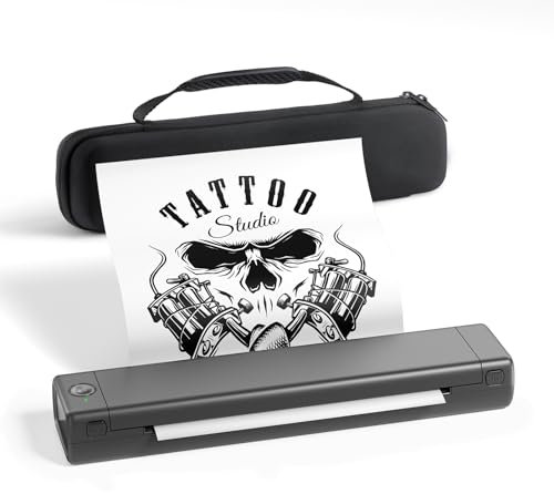 Phomemo M08F Thermal Printer - A4 Portable Wireless Bluetooth Mobile Printer for Home, Business, Photo, Tattoo, Compatible with Phone & Laptop