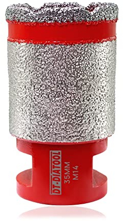 DT-DIATOOL Diamantkernbohrer Fingerbohrer 35mm zum Bohren von Vergrößerungslöchern aus Porzellanfliesen Marmor Kunststein