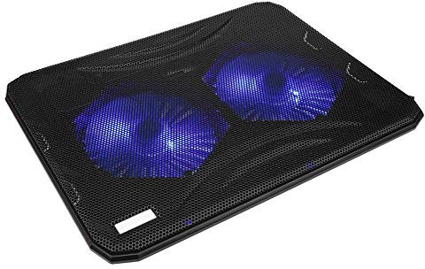 MOUMOUTEN Aluminum Alloy Laptop Cooling Pad，Ultra Thin USB Laptop Cooler Base with 2 Quiet Cooling Fans, Lap Desk Use
