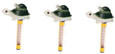 Sosoport 3stücke Cartoon Schildkröte Schwimmendes Poolthermometer Wasser Temperaturmesser Für Schwimmbäder Spas Und Kinderpools Leicht Ablesbar Süßes Design Für Wasserüberwachung