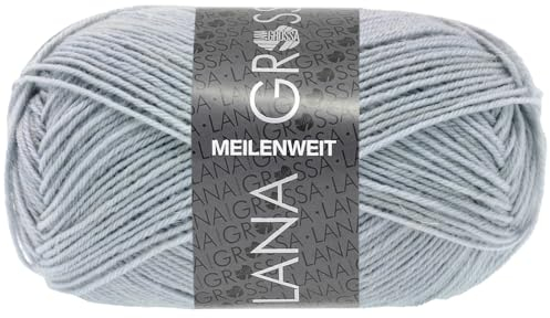 LANA GROSSA Meilenweit 50g | Sockenklassiker, waschmaschinenfest | Handstrickgarn aus 80% Schurwolle & 20% Polyamid | 50g Wolle zum Stricken & Häkeln | 210m Garn FB 1416