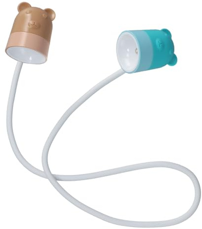 Pagezol LED Neck Book Light with 2 LED, Bear Reading Light Book Lamp for Reading at Night, Reading Lights for Books in Bed, 360° Flexible Book Light for Bed, Tablet (A)