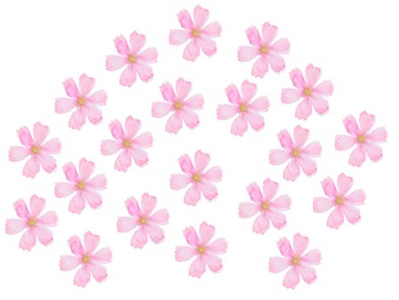 PRETYZOOM 1 Satz Simulierte Pflaumenblütenkopfblume Seidenblumenköpfe Mini- Künstliche Blüten Artificial Blumenornament Materialien Für Haarnadeln Selber Machen Seidentuch 20st