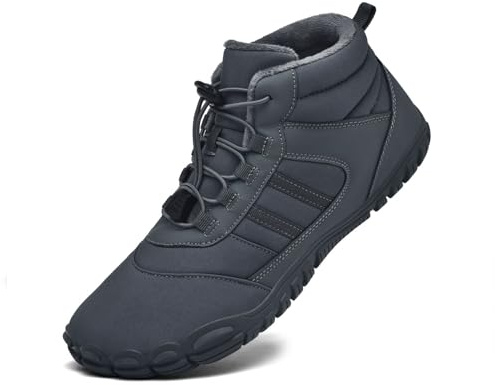 AONETIGER Scarpe Barefoot Invernali Donna Uomo Impermeabili 37-48EU | Punta Larga | Caldo Comfort | Leggere Antiscivolo Stivali Neve | ideali per Trail, Tempo libero e Attività all'aperto