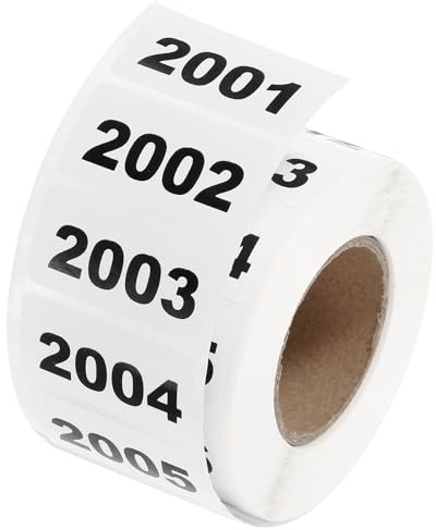 QUARKZMAN 1 Rotolo Etichetta Numero Inventario, 2001-3000 Etichette Numerate Consecutive Autoadesive Impermeabili Etichette Tag per Classificazione di Magazzino (1,6x0,8 Pollici)