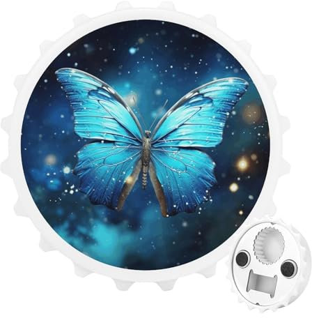 Blue Starry Butterfly Magnetic Bottle Opener Beer Bottle Opener Beer Opener Bottle Openers Bottle Cap Opener Bottle Opener Magnet Funny Bottle Opener Cool Bottle Opener