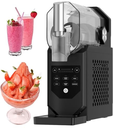 Macchina Per Granite Gelati 240w-Non Necessita Di Ghiaccio,Visualizzazione Della Temperatura In Tempo Reale,Autopulizia,5 Programmi Preimpostati,Touch,Per Frappé,Smoothie Milkshake,Black