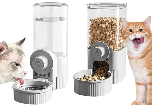 Dispensador Automático de Alimentos Para Mascotas,Comedero Automático y Bebedero Gatos Perros,dispensador comida gatos,Comederos Automáticos Colgante,para mascotas pequeñas y medianas