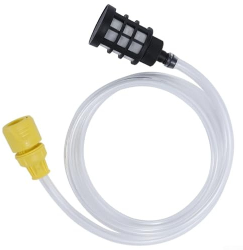 Volakebeing Self Priming Water Inlet Hose 1.5m with Filter for K2 K3 K4 K5 For K7 High Pressure Washers, For Long Lasting Transparent Plastic Pipe Set with Connectors for(1.5 m Suction Suit)