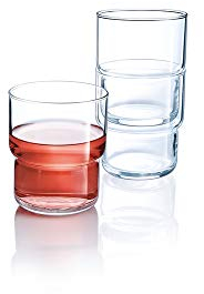 Luminarc - 3 Gobelets Funambule - Verres Empilables et Robustes - Verre Trempé - Fabrication en France - Contenance 27 cl
