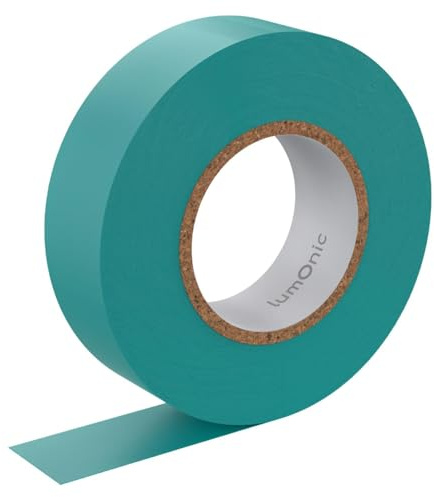 Lumonic 1 Rolle PVC Isolierband 19mm x 20m Klebeband grün Isoband I Geeignet für Elektriker und Bastler I Isolierklebeband in verschiedenen Längen und Farben