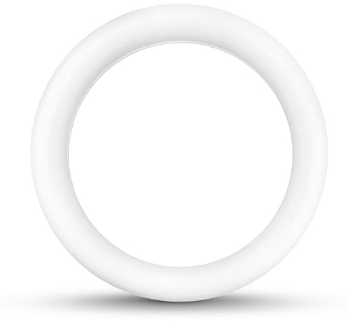 Netuno 5 Stück Styropor Ring 30 cm weiß Vollring Polystyrol Kranzrohling rund für Kränze DIY Basteln Advent Weihnachten Osterdeko Blumenkranz Türkranz Schaumkranz Dekoration