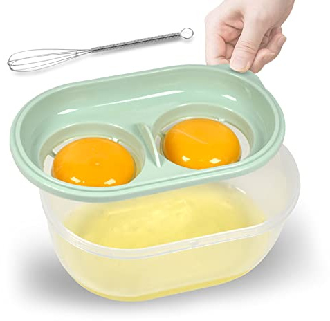 Egg White Separator with Egg Beater, Egg Separator Yolk White Separator Egg Filter Storage Box Food Grade Level Kitchen Gadgets Egg Separator for Kitchen Cooking Gadgets
