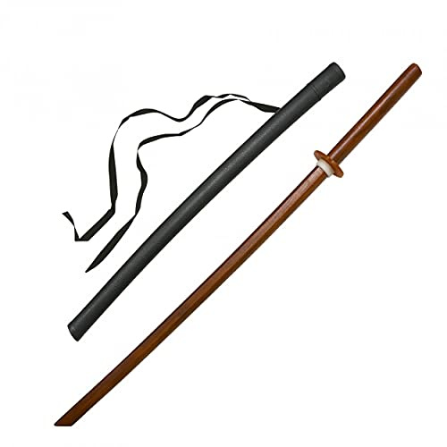 Martial Arts Adults Red Oak Wooden Bokken With Plastic Scabbard