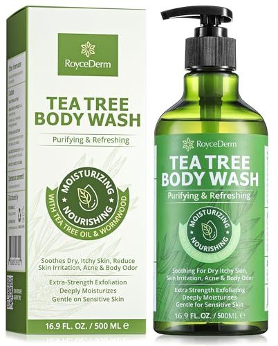 Roycederm Antifungal Body Wash & Soap, Antibacterial, Tinea Versicolor, Tea Tree Body Wash, Back Acne, Folliculitis, For Jock Itch, Athletes Foot, Body Odor, Ringworm