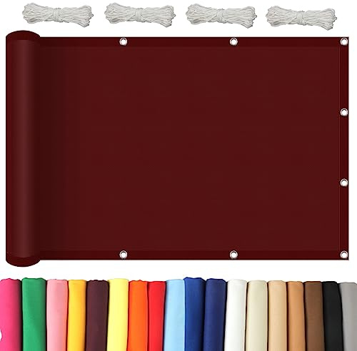 Voile D’ombrage 1.7 x 2.4 m Auvent D'ombre, Auvent D'auvent, Filet Dombrage Rectangle Imperméable 98% Anti UV pour Patio Terrasse Extérieur, Sable, Vin Rouge