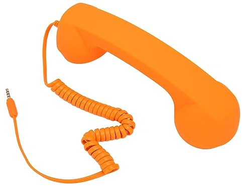 Auricular de Teléfono para Teléfono Móvil, Auricular de Teléfono Retro de 3,5 Mm, Receptor de Teléfono Celular con Cable a Prueba de Radiación para Computadora con Teléfono