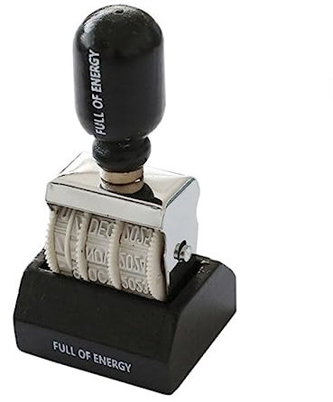 VILLCASE 2stücke Datumstempel Für Scrapbooking Multifunktionaler Rollenstempel Mit Schwarzem Griff Für Schule Und Bastelarbeiten Leicht Und Tragbar Separate Farbpatrone Erforderlich