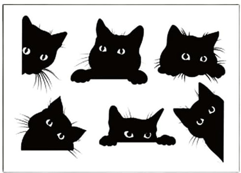 Black Cat Juice Plant Ink Is Waterproof Semi-Permanent And Long-Lasting For 2 Weeks Temporary Cat Tattoo Stickers Finger Animals Fresh And Cute