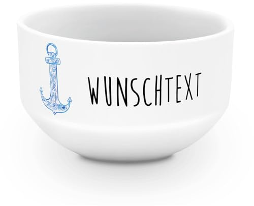 Mr. & Mrs. Panda Personalisierte Schüssel Anker Blau - Geschenke, Suppenschüssel, mit Namen, Lustige Sprüche, Müslischale, personalisiert, Müslischüssel