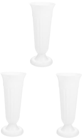 YARNOW 3stücke Urn Planter Für Friedhof wasserdichte Grab Vase Mit Sockel Dekorative Blumenvase Für Grabdekoration Romantische Grabstätte Blumenhalterung Für Friedhof