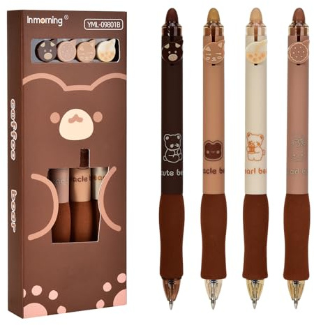 Linkgood 4 Stück Radierbarer Kugelschreiber - Blau, Einschulungsgeschenke | Radierstift, Erasable Pen Set, Einziehbare Tintenroller Radierbar für Studenten Geschenk, Schul-/Bürobedarf (0,5mm, Blau)