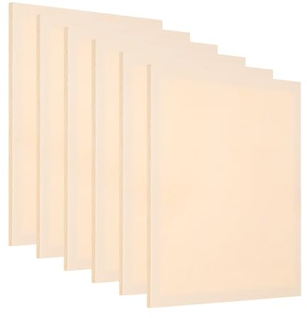 PATIKIL 12 x 12 Inch Wood Panel Board, 6 Pack Unfinished Wooden Canvas Boards Square Blank Deep Cradle Board for Painting Pouring DIY Art Use with Oils Acrylics