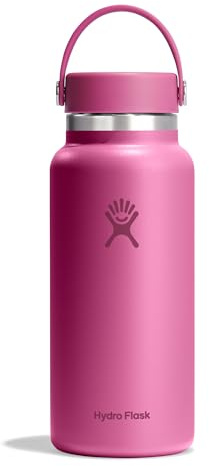 HYDRO FLASK - Wide Mouth Water Bottle 946 ml (32 oz) - Vacuum Insulated Stainless Steel Water Bottle with Leak Proof Flex Cap and Powder Coat - Reef
