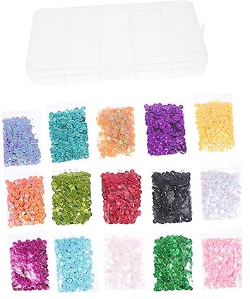 PHENOFICE Glitzernde Sequins Für Kleidung Handgemachte Dekoration Für Mode Taschen Accessoires Boxen Mit Flachen Runden Pailletten Vielseitig Einsetzbar Für Kreative Projekte