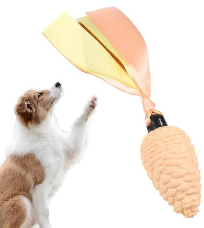 Tannenzapfen Spielzeug für Hunde - Quietschendes Hundespielzeug mit Beißbändern | Weiches und langlebiges Spielzeug für Spiel und Mundgesundheit, Hundespielzeug verbraucht ca