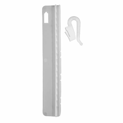 25pcs Adjustable Curtain Hooks, Heavy-Duty POM Plastic Clip-On Drapery Hooks with Pinch Pleat Design, Rust-Proof White Sliding Hooks for Tracks and Rods, Easy No-Sew Installation for Home Office