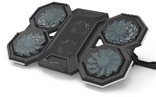 Base Refrigeradora Portatil Gaming Enfriador de portátil, seis ventiladores, velocidad del viento ajustable, almohadilla de refrigeración para portátil de 17 pulgadas Ventilador Ordenador Portatil de