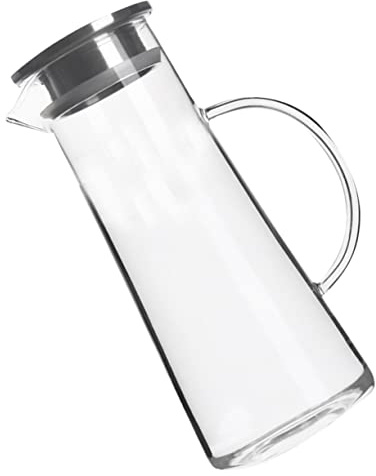 ZUNOXAZ Botella de Agua de Vidrio Soplado Resistente al Calor para Cocina Transparente Gran Capacidad y Saludable para Hogar