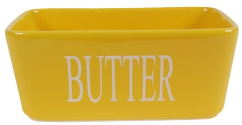 STOBAZA Mantequera Cerámica Rectangular para y Queso Contenedor Práctico y Fácil de Limpiar para Cocina Almacenamiento Ordenado