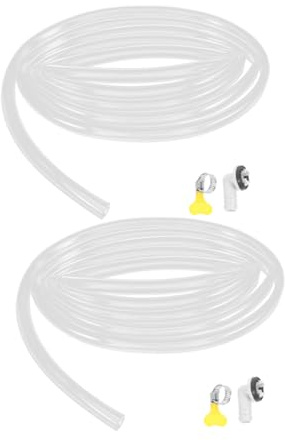 Alipis 2 Piezas Kit de Manguera de Desagüe para Aire Acondicionado Pulg con Codo de Compatible con Unidades de Ventana Resistente y Fácil Instalación Repuesto para Control de Condensados