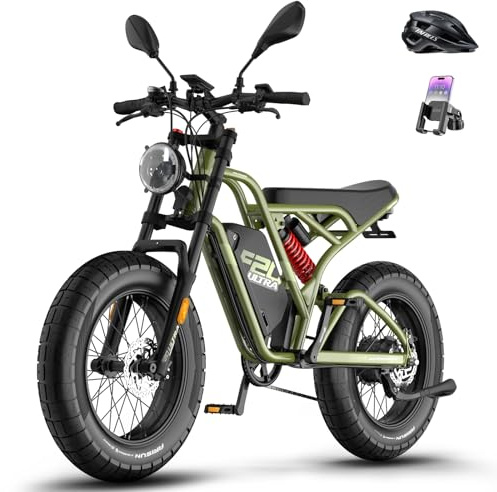 Fafrees F20 Ultra E Bike 20 * 5.0 Zoll Elektrofahrrad, 48V 25Ah Akku City E-Bike, Fatbike Motor 75N.m, EU-typgenehmigt (L1e-B), Mountainbike Reichweite bis zu 140-200Km