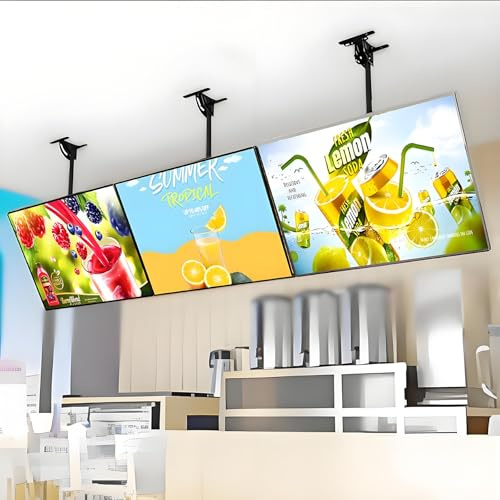 CGLYYDS Display Commerciale LED pubblicità Schermo TV Light Box Cartellone pubblicitario Telaio in Lega di Alluminio da Parete 3D Menu Board Orizzontale Appeso Ristorante Cartellone 5pcs-50×80cm