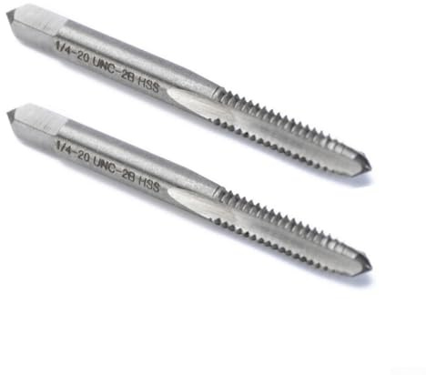 Lot de 2 tarauds filetés 1/4-20 UNC-2B à droite pour trous aveugles, haute dureté et résistance à l'usure, lentille 70 mm