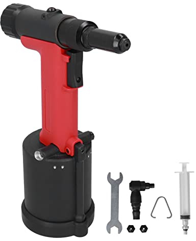 KV - Remachadora de aire 4000M, herramienta de remachado neumático con junta universal de tipo rotación, extractor de remaches de grado industrial de capacidad de 3,2-4,8 mm
