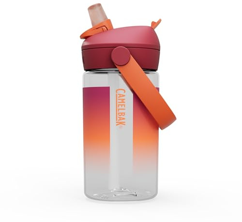 CamelBak Thrive Flip Straw Kids Bite Valve Tritan Renew Water Bottle Purple Haze, 14oz