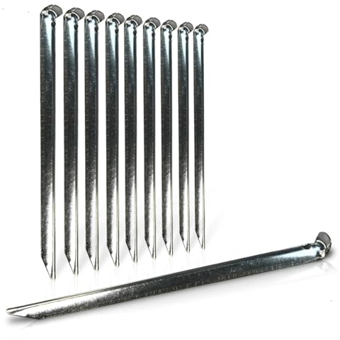 diMio XL Stahl-Zelthaken Allround Rund/V-Profil (Hering V-Profil 19cm, 50er Pack)